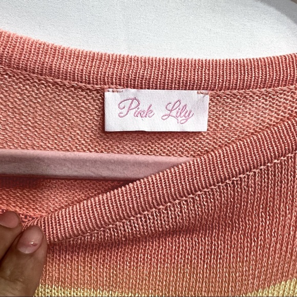 Pink Lily Multicolor light weight sweater Large - Picture 3 of 10